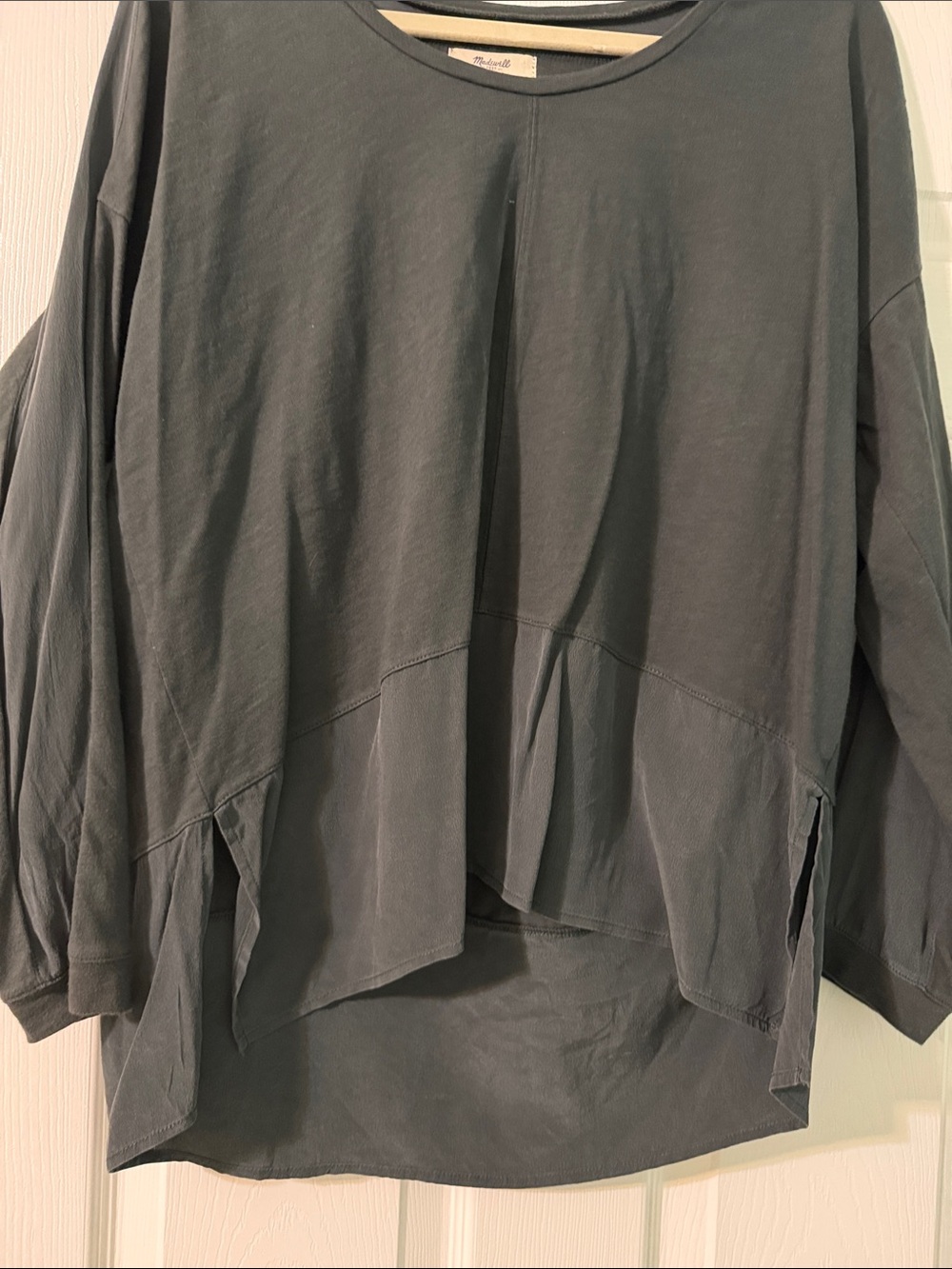 Madewell mixed media top